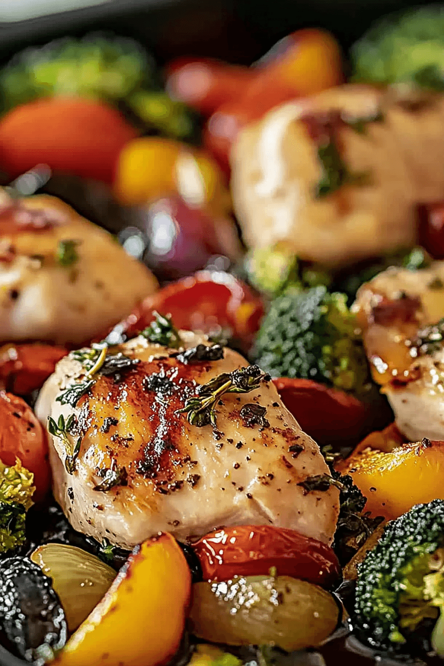 Quick Roasted Chicken Veggies
