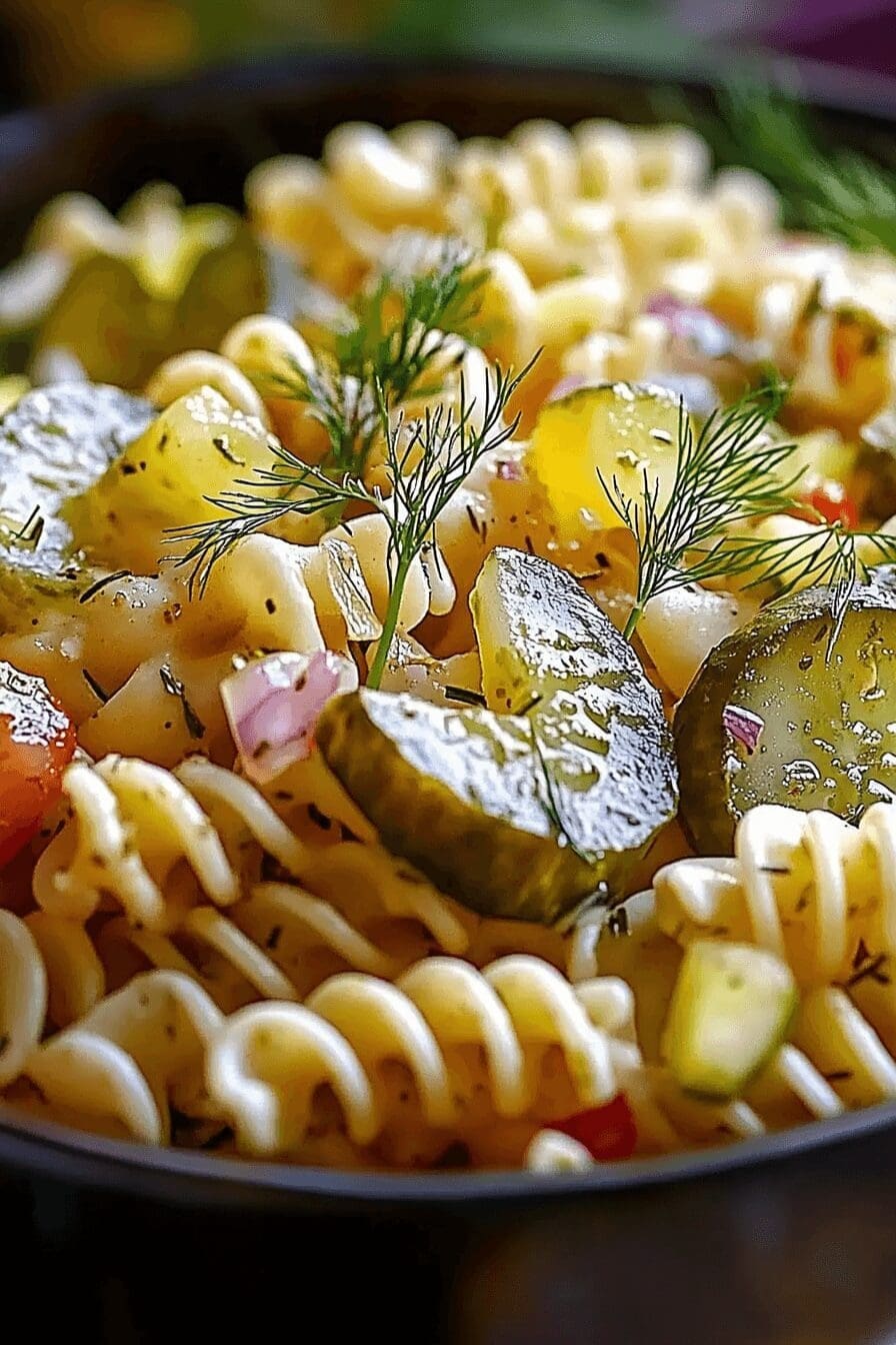 Dill Pickle Pasta Salad