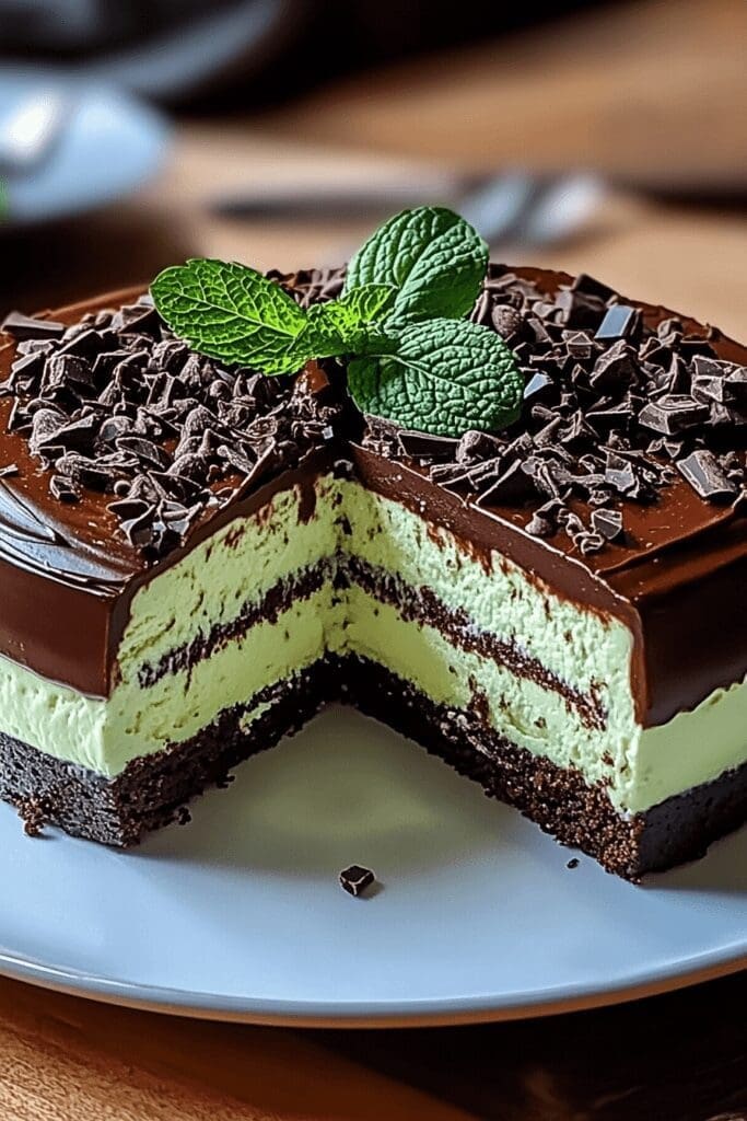 Mint Chocolate Cheesecake Cake