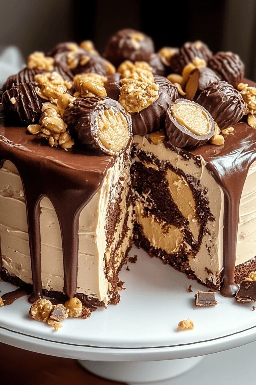 Reeses Peanut Butter Cup Roll Cake