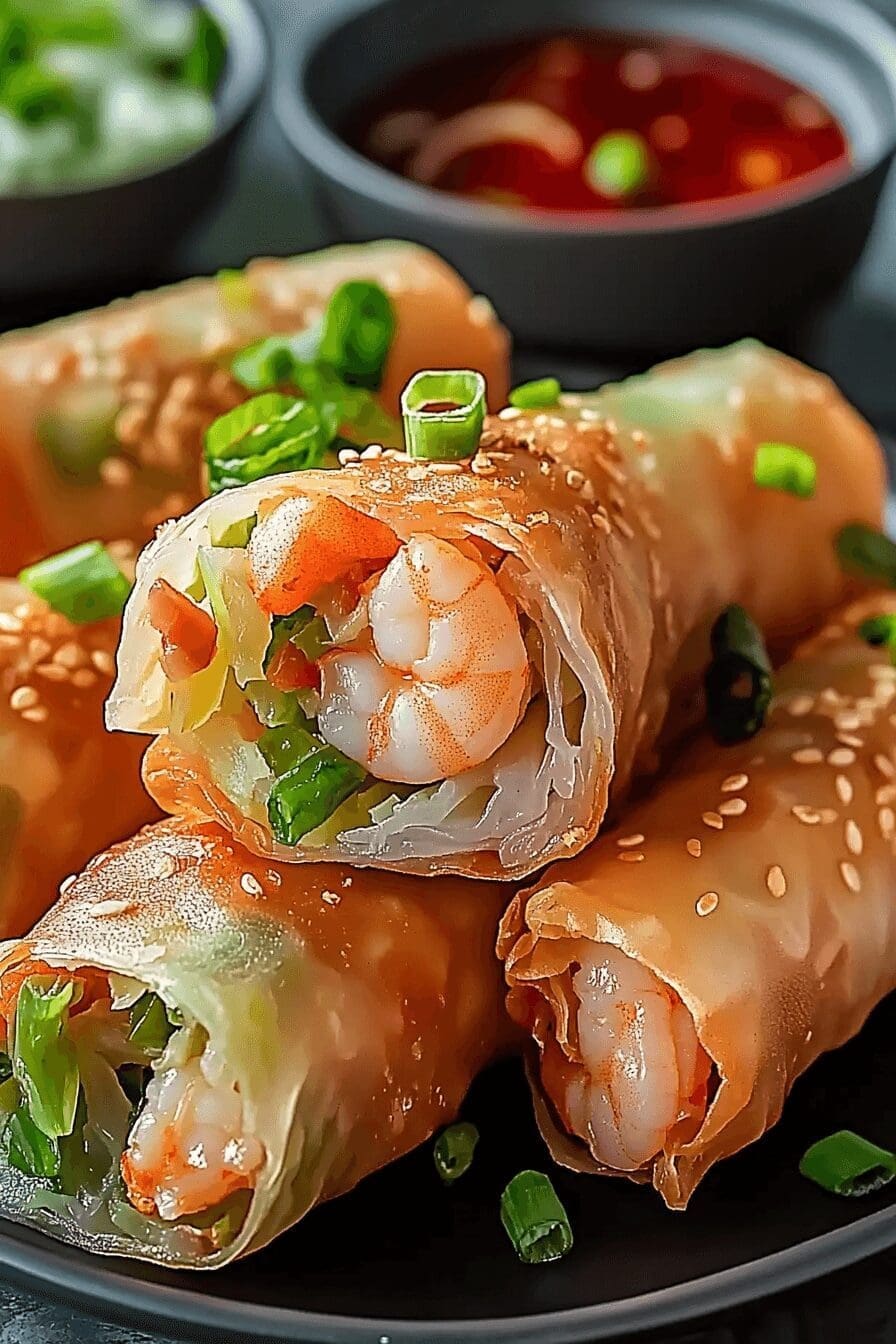 Shrimp Cabbage Egg Rolls