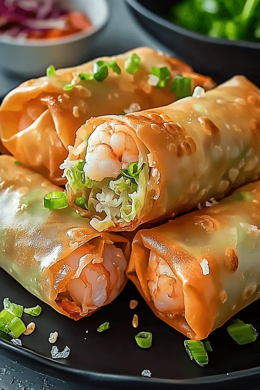 Shrimp Cabbage Egg Rolls