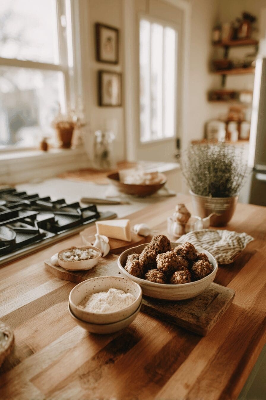 crock pot french onion meatballs