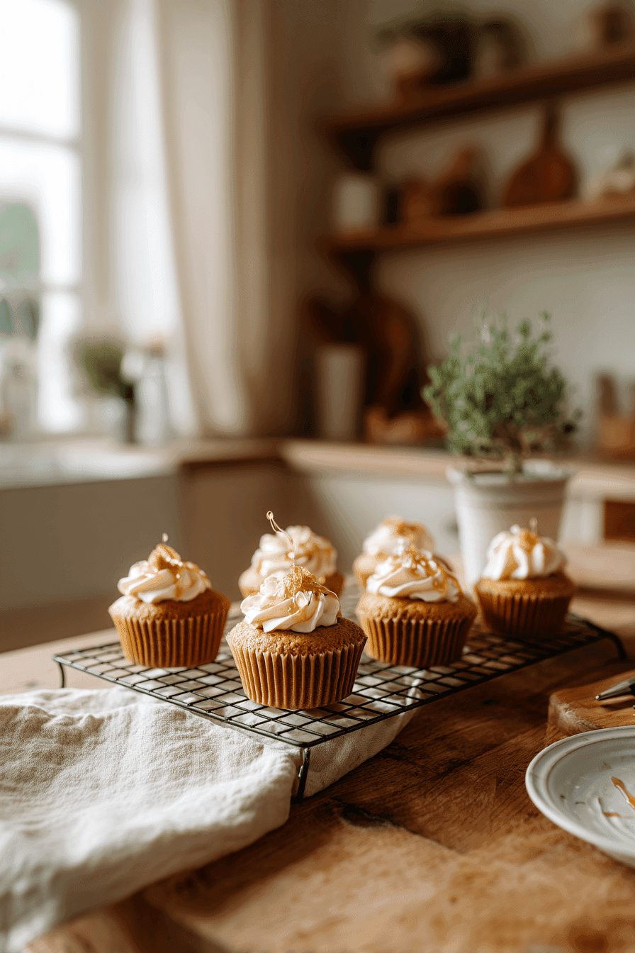 honey peach cream cheese cupcakes