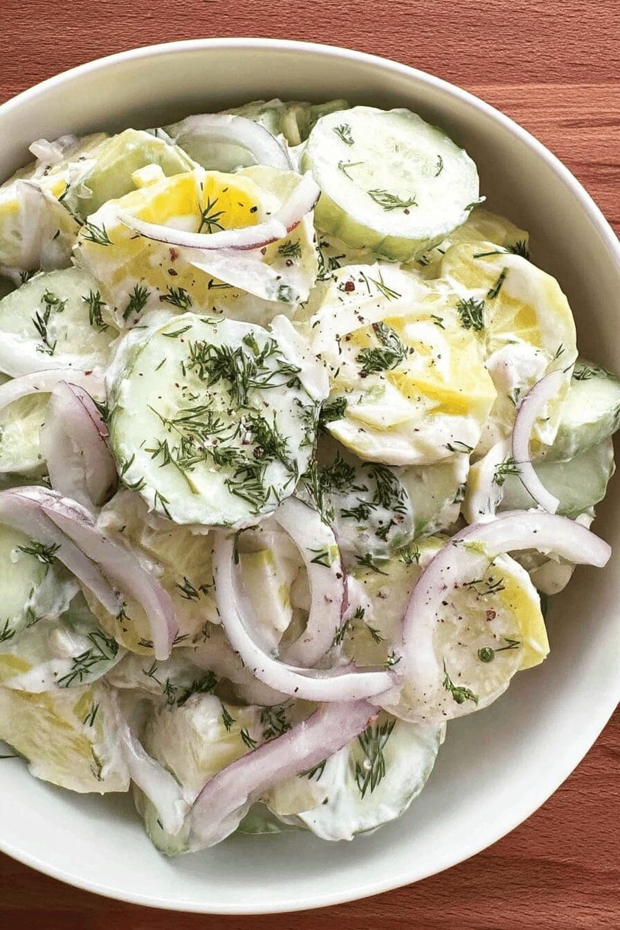 creamy cucumber salad