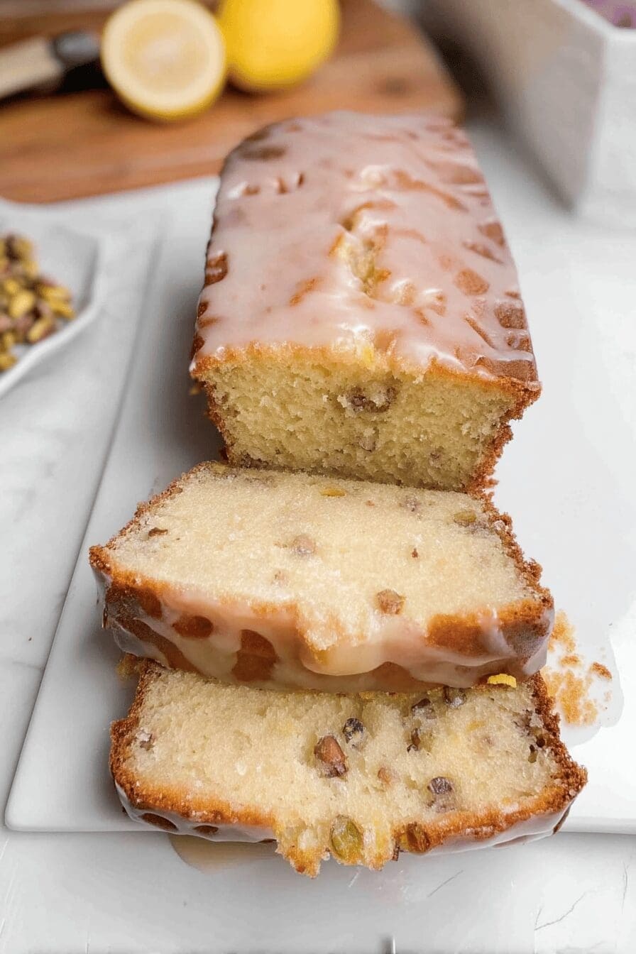 meyer lemon pistachio pound cake