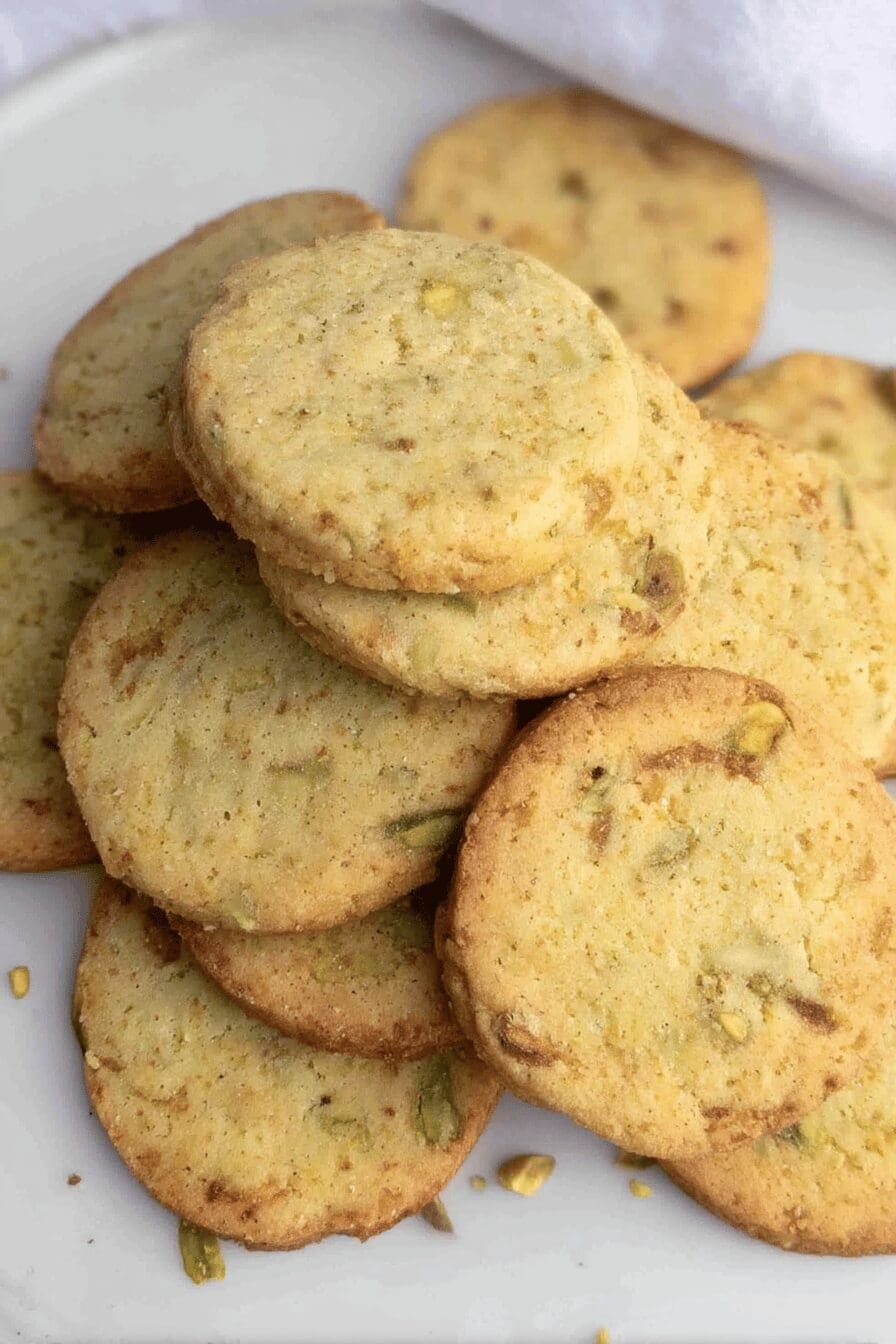 pistachio cornmeal butter cookies
