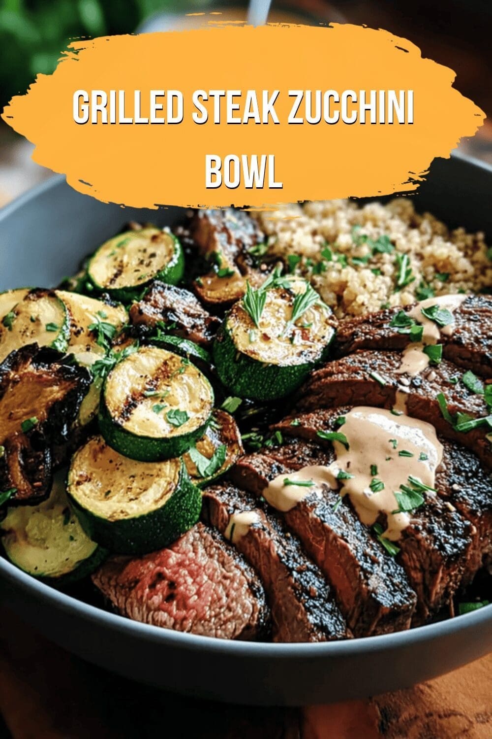 Grilled Steak Zucchini Bowl