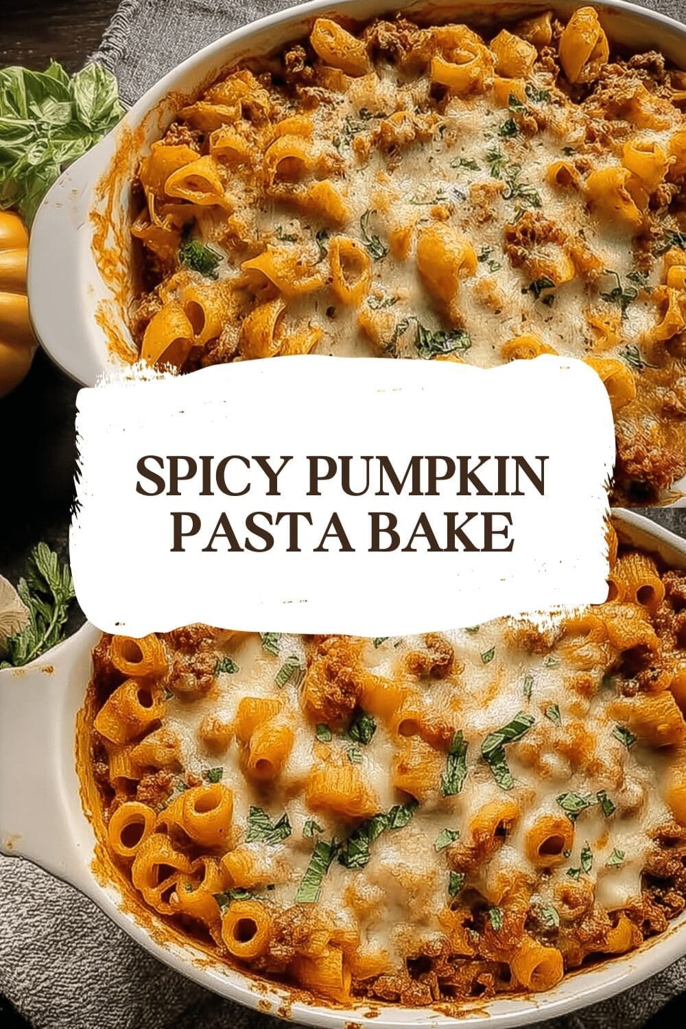Spicy Pumpkin Pasta Bake