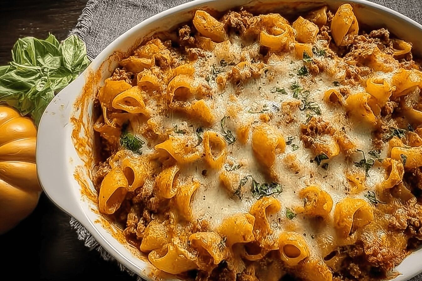 Spicy Pumpkin Pasta Bake