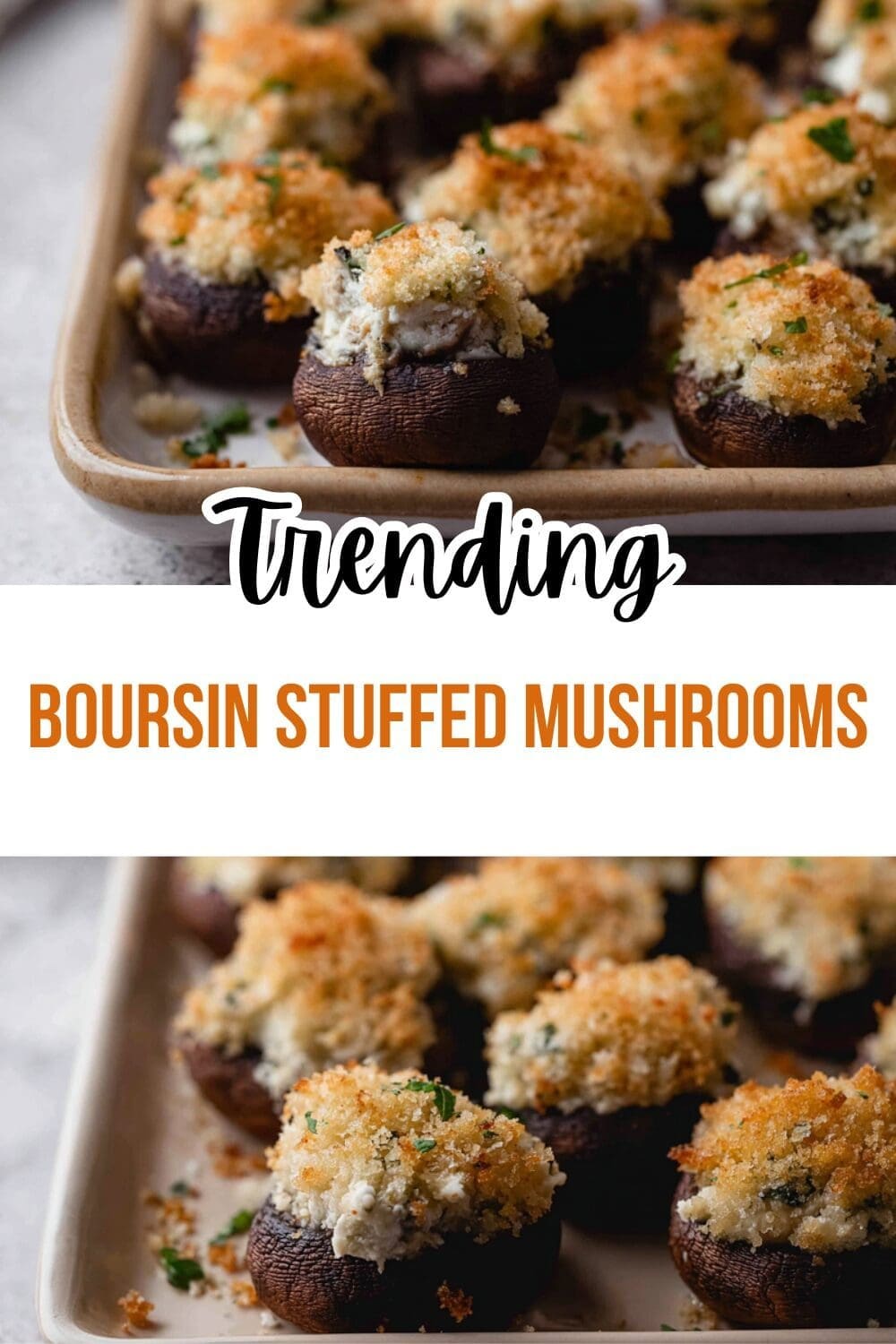 Boursin Stuffed Mushrooms