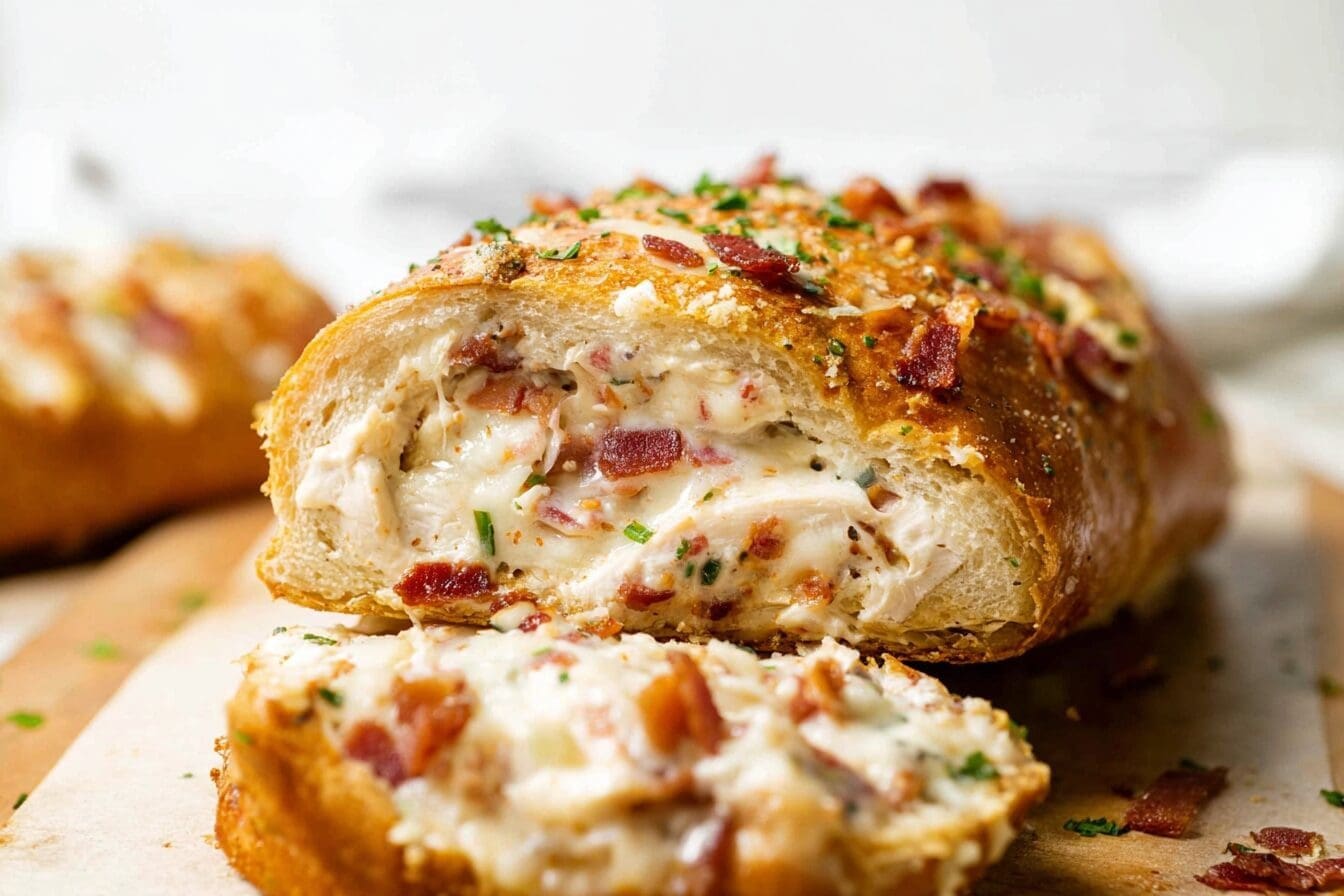 Chicken Bacon Ranch Stromboli