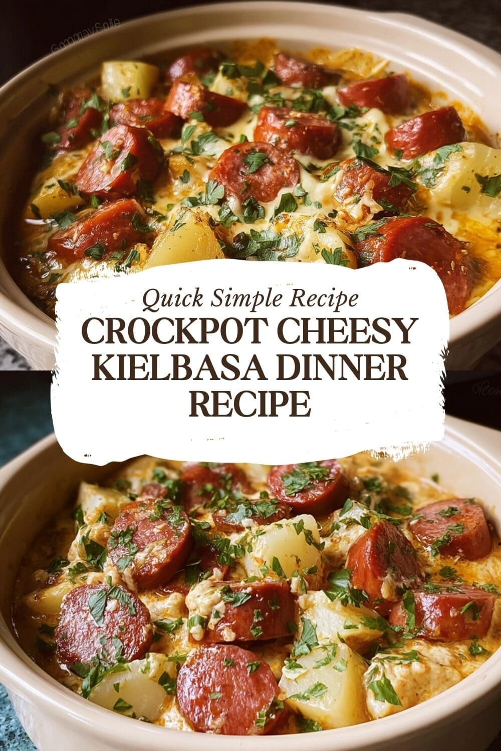 Crockpot Cheesy Kielbasa Dinner Recipe