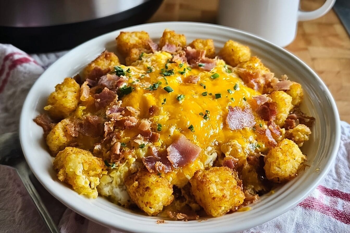 Crockpot Tater Tot Breakfast Casserole