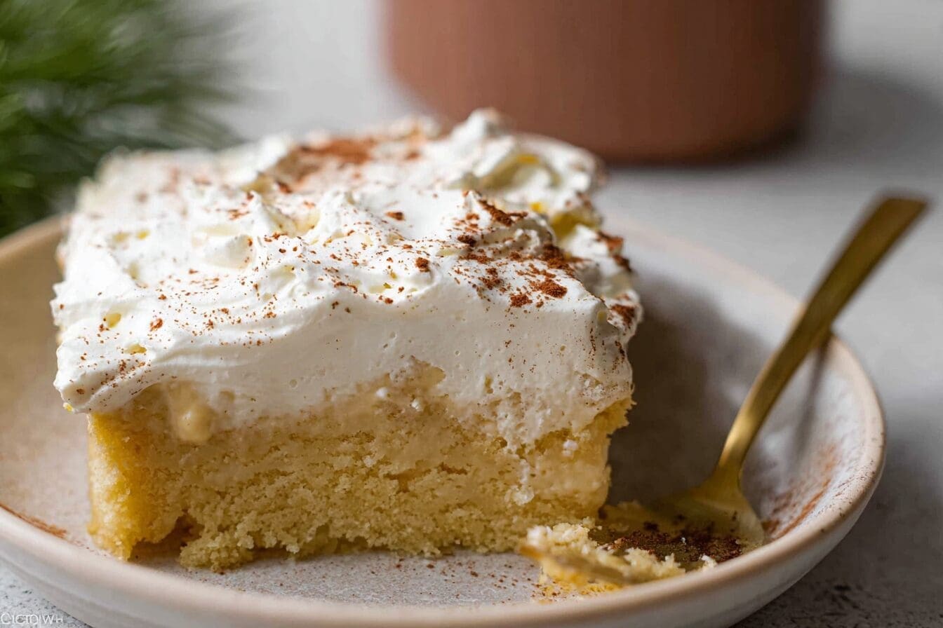 Eggnog Poke Cake