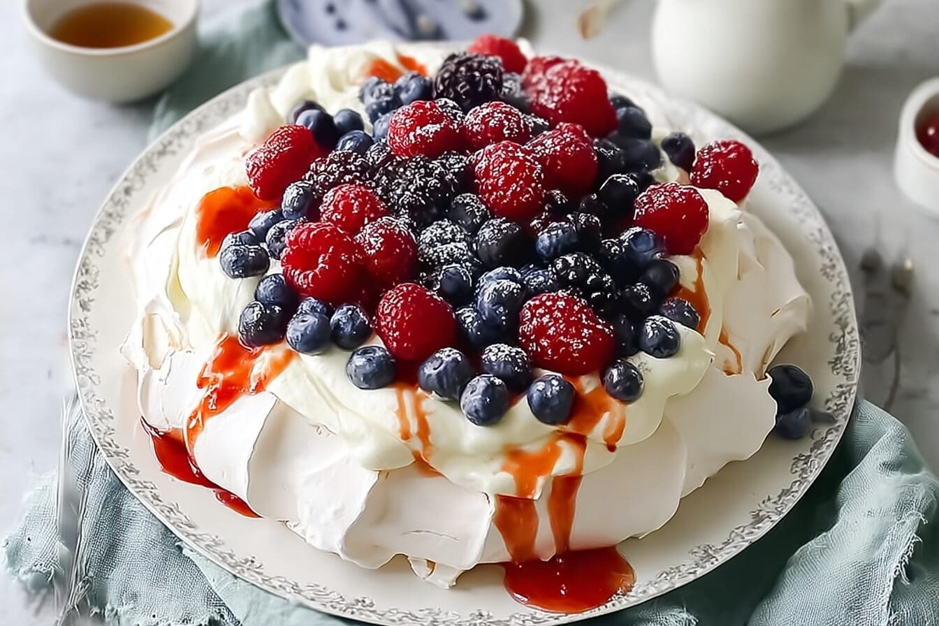 Berries And Cream Pavlova