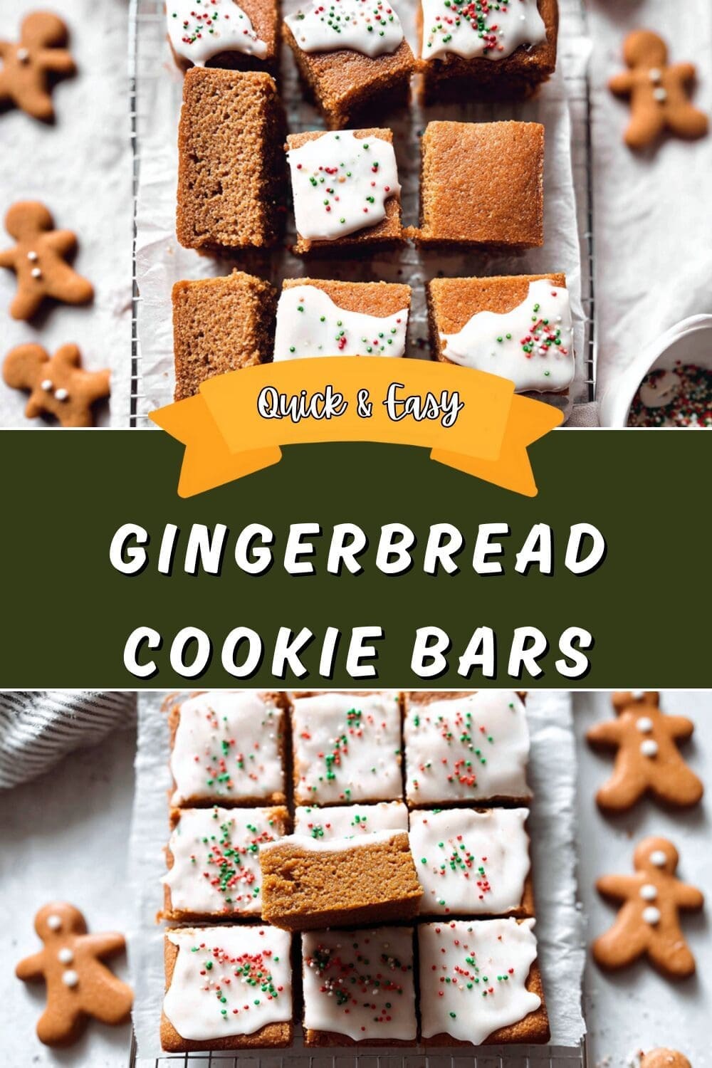 Gingerbread Cookie Bars