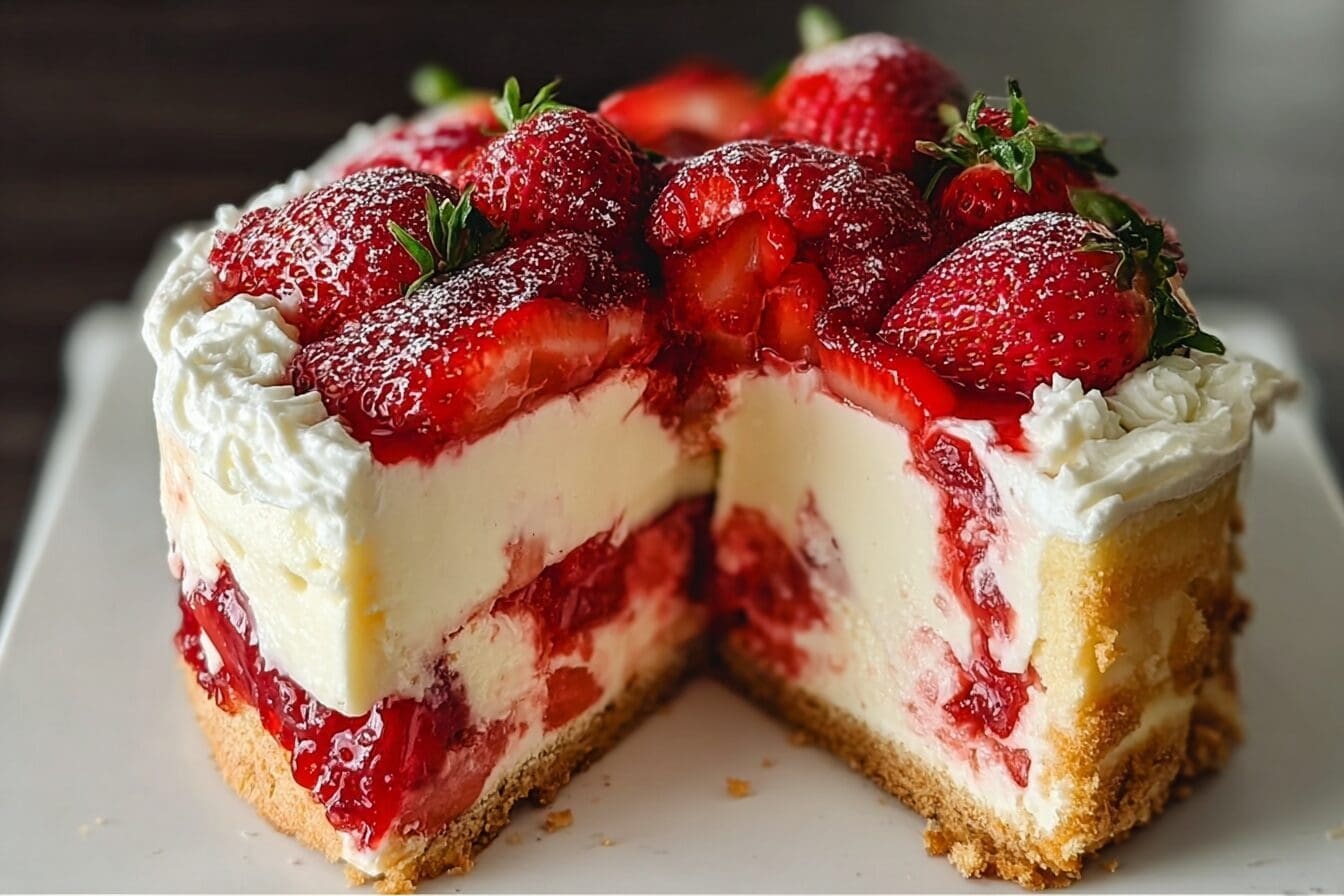 Strawberry Shortcake Cheesecake
