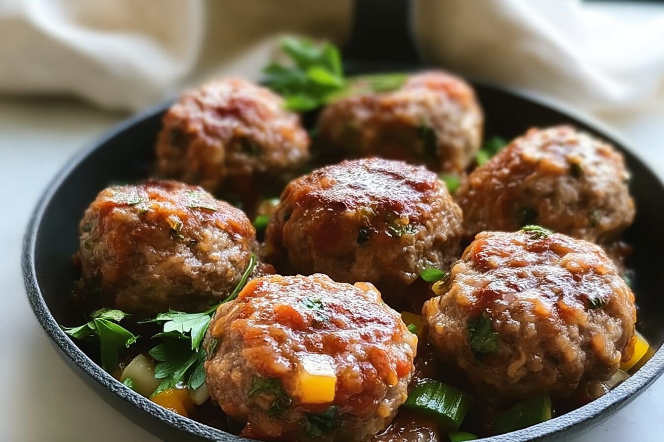 Veggie Loaded Beef Meatballs